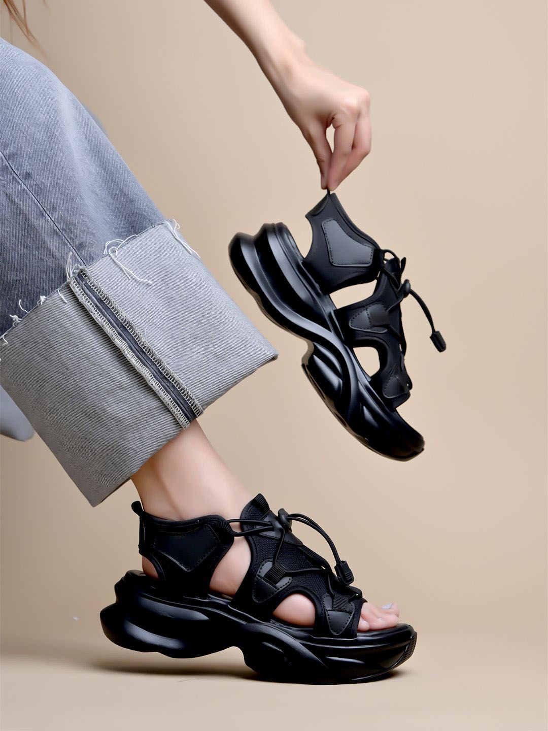 Elevate Your Look: Trendy Black Platform Wedges for Women in India