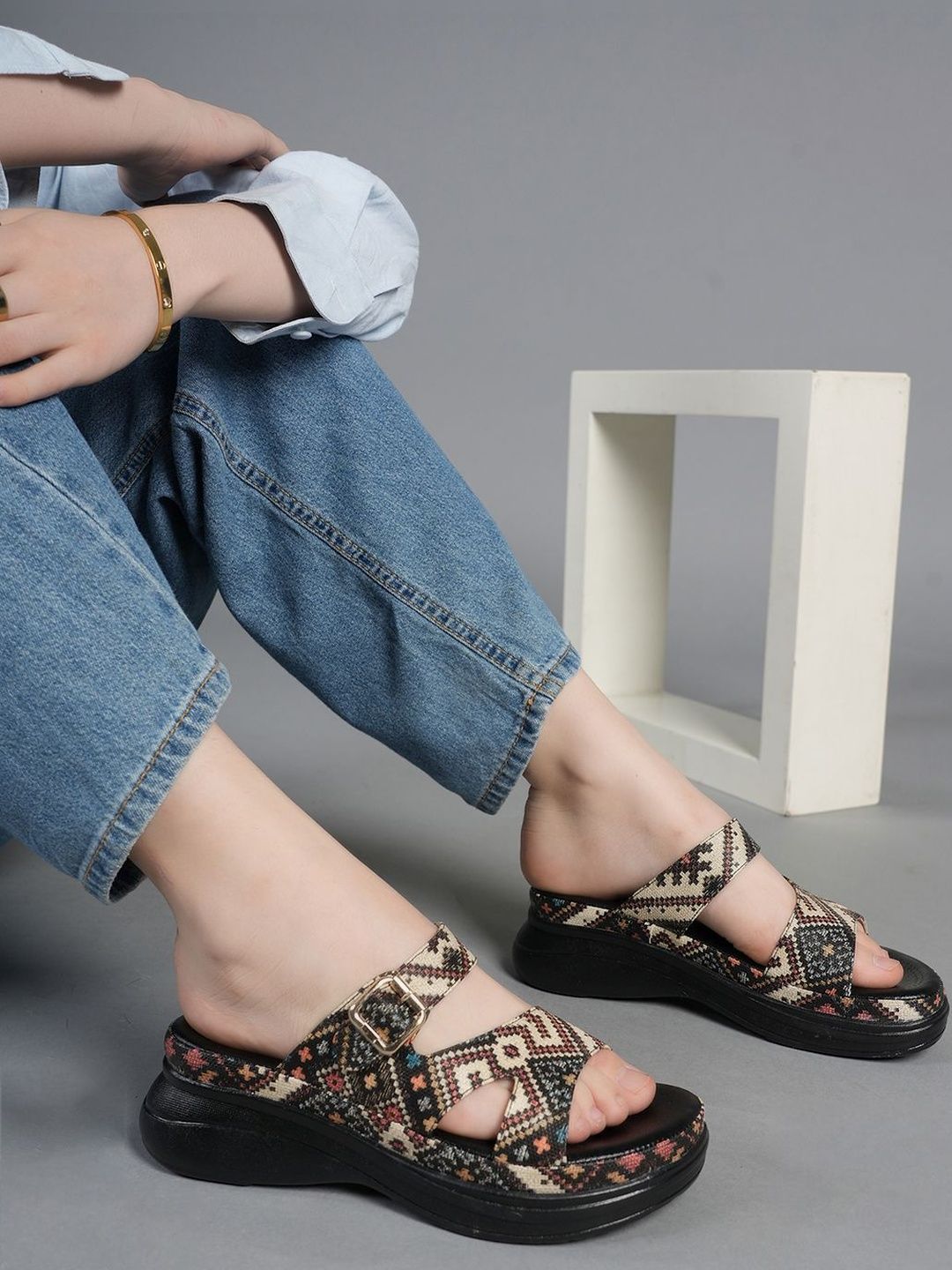 Ethnic Print Wedges for Women: Style & Comfort in India