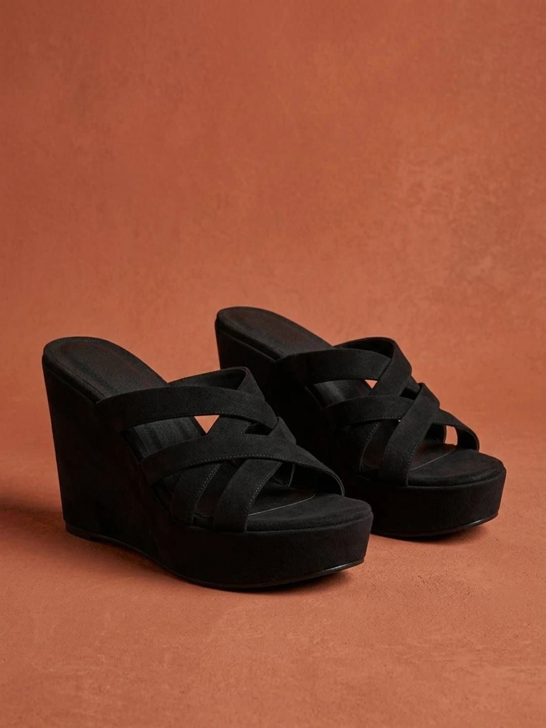 GG360 Suede Wedge Sandals for Women