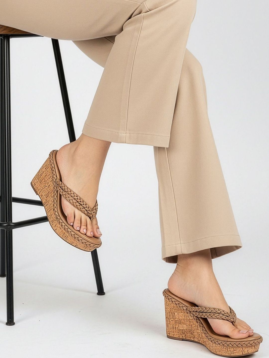 Lavie Chic Textured Platform Wedges for Women
