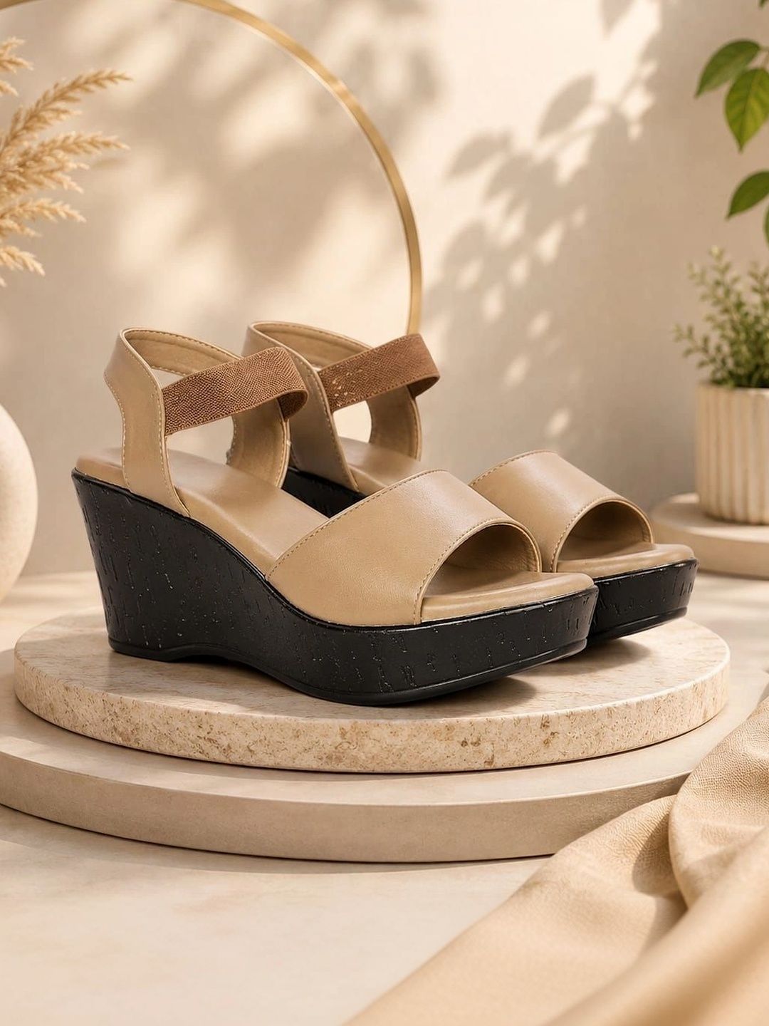 Luvfeet Ethnic Textured Wedge Sandals