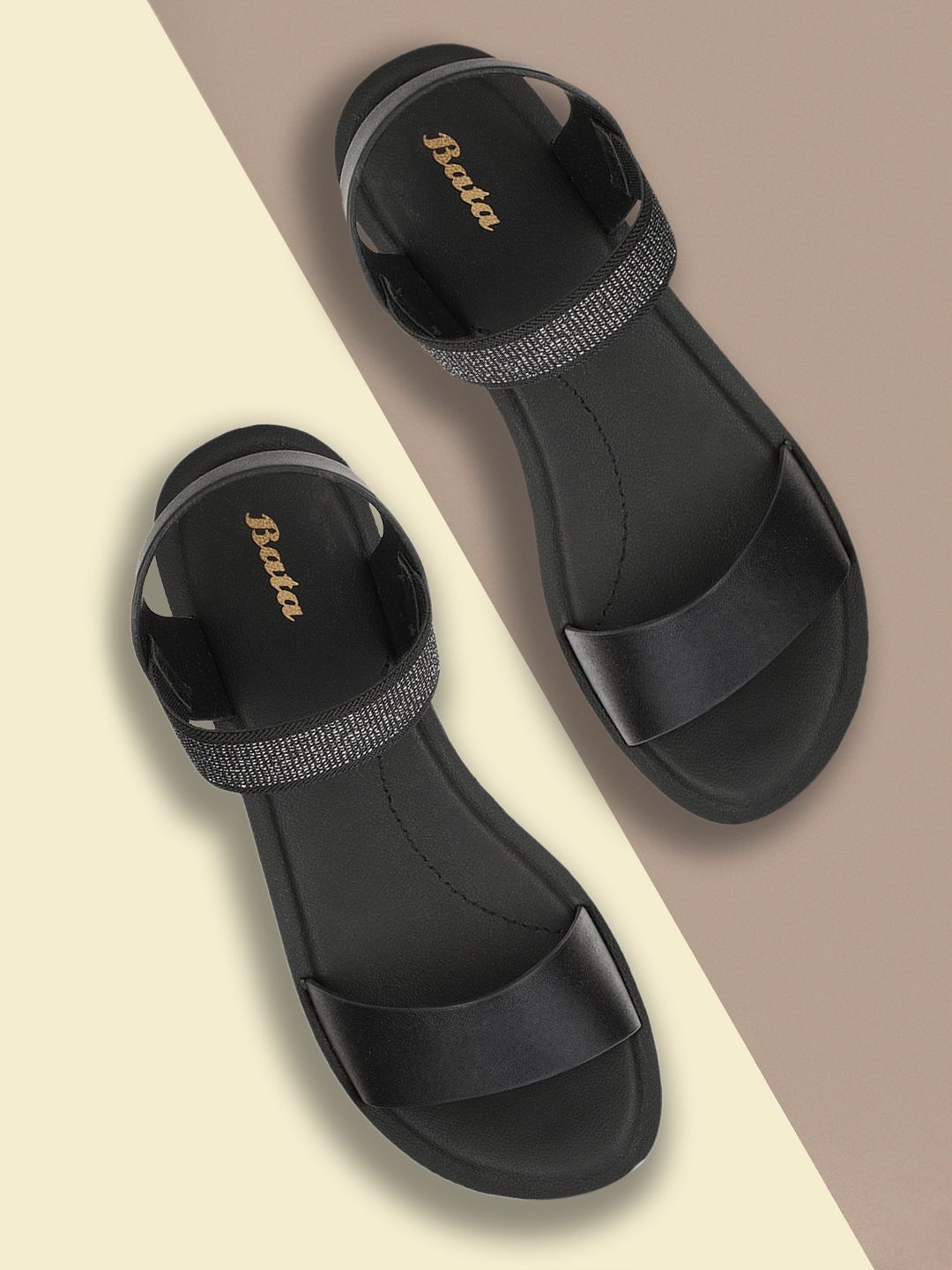 Sparkle in Black: Bata Embellished Flats for Indian Women