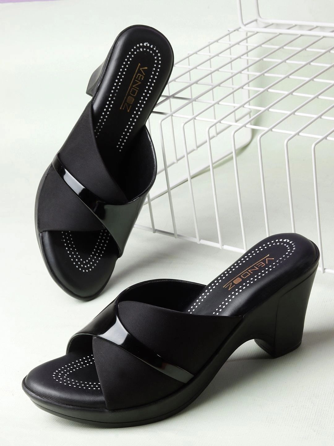 VENDOZ Black Wedges: The Perfect Blend of Style & Comfort for Women