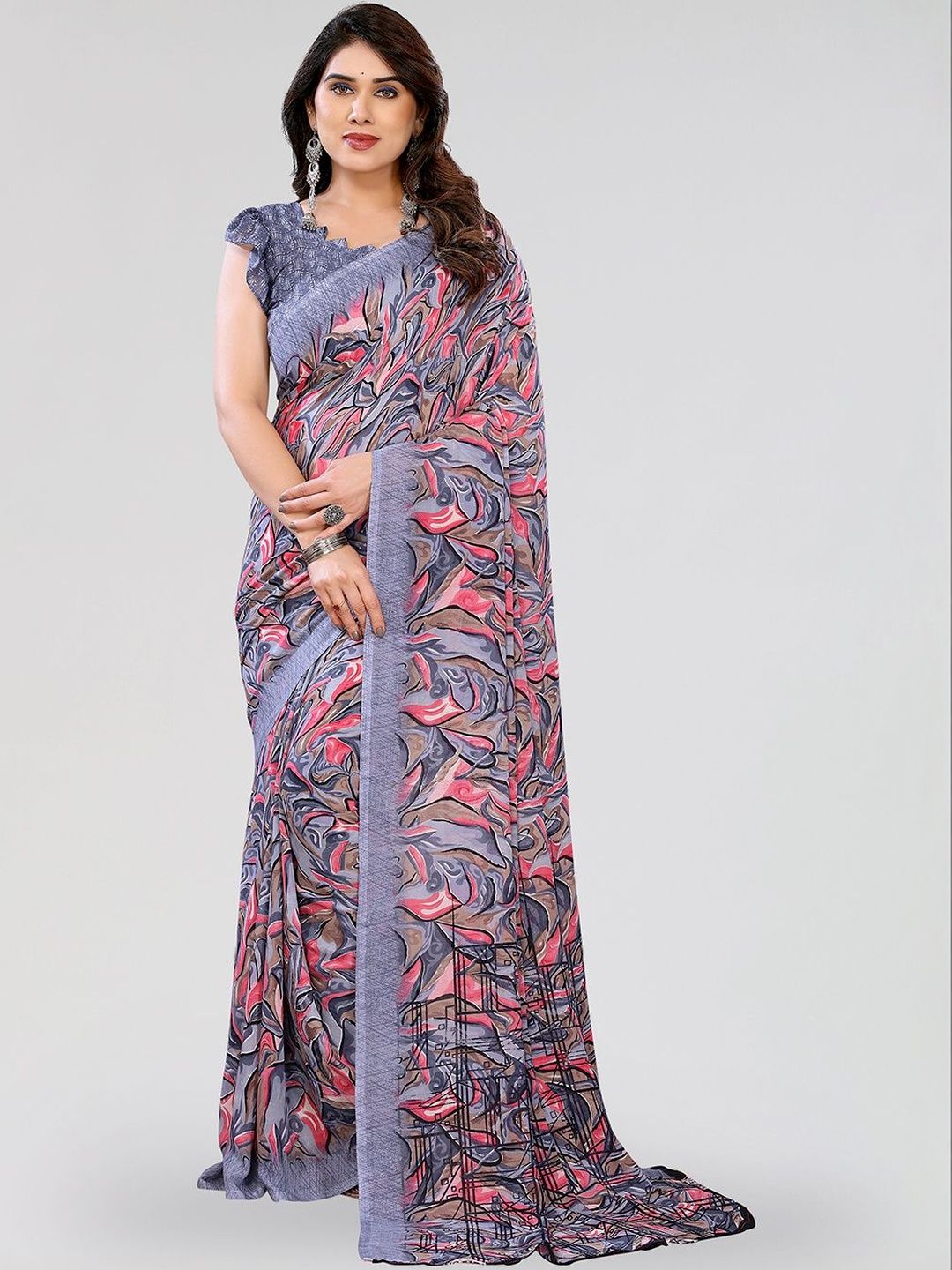 ANAND SAREES Printed Georgette Casual Saree For Women