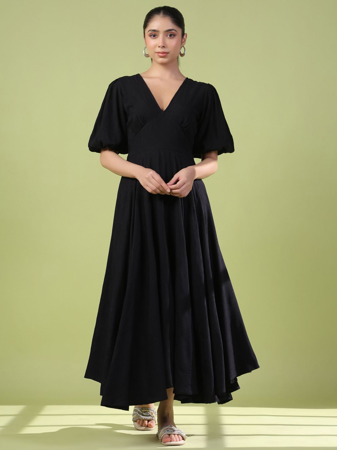 Anayna Maxi Flared Ethnic Dress