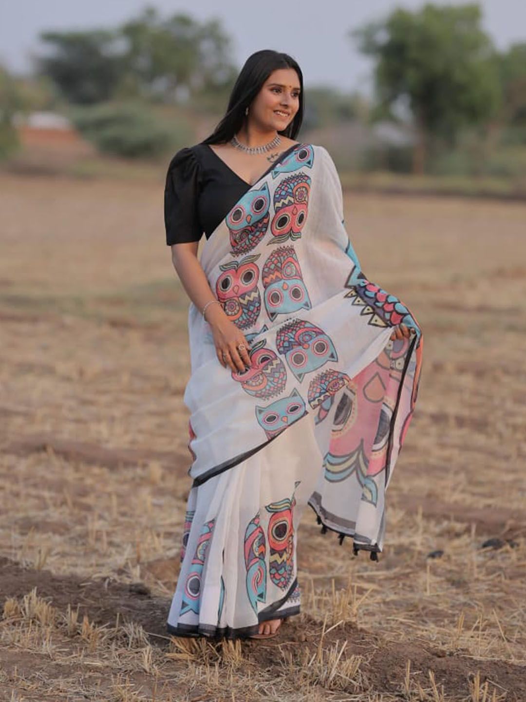 Arpita Fashion Pure Cotton Kalamkari Saree