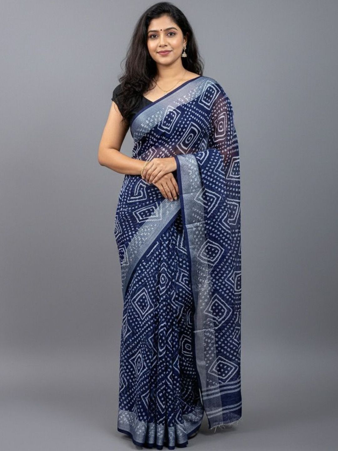 Chiffon Bandhani Saree Women Festive Drape