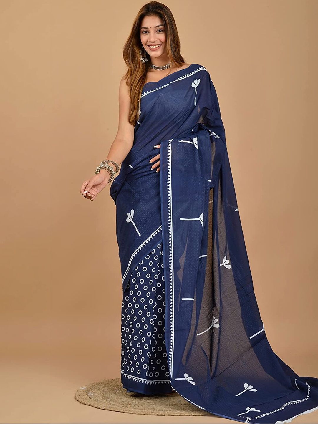 Classic Ethnic Motifs Pure Cotton Ikat Sarees