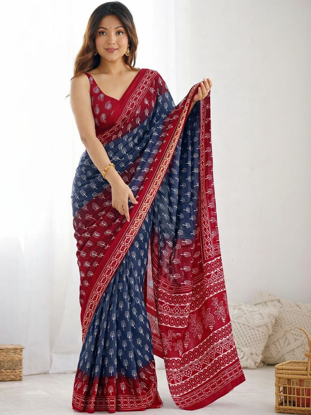 Classic Pure Cotton Ikat Sarees