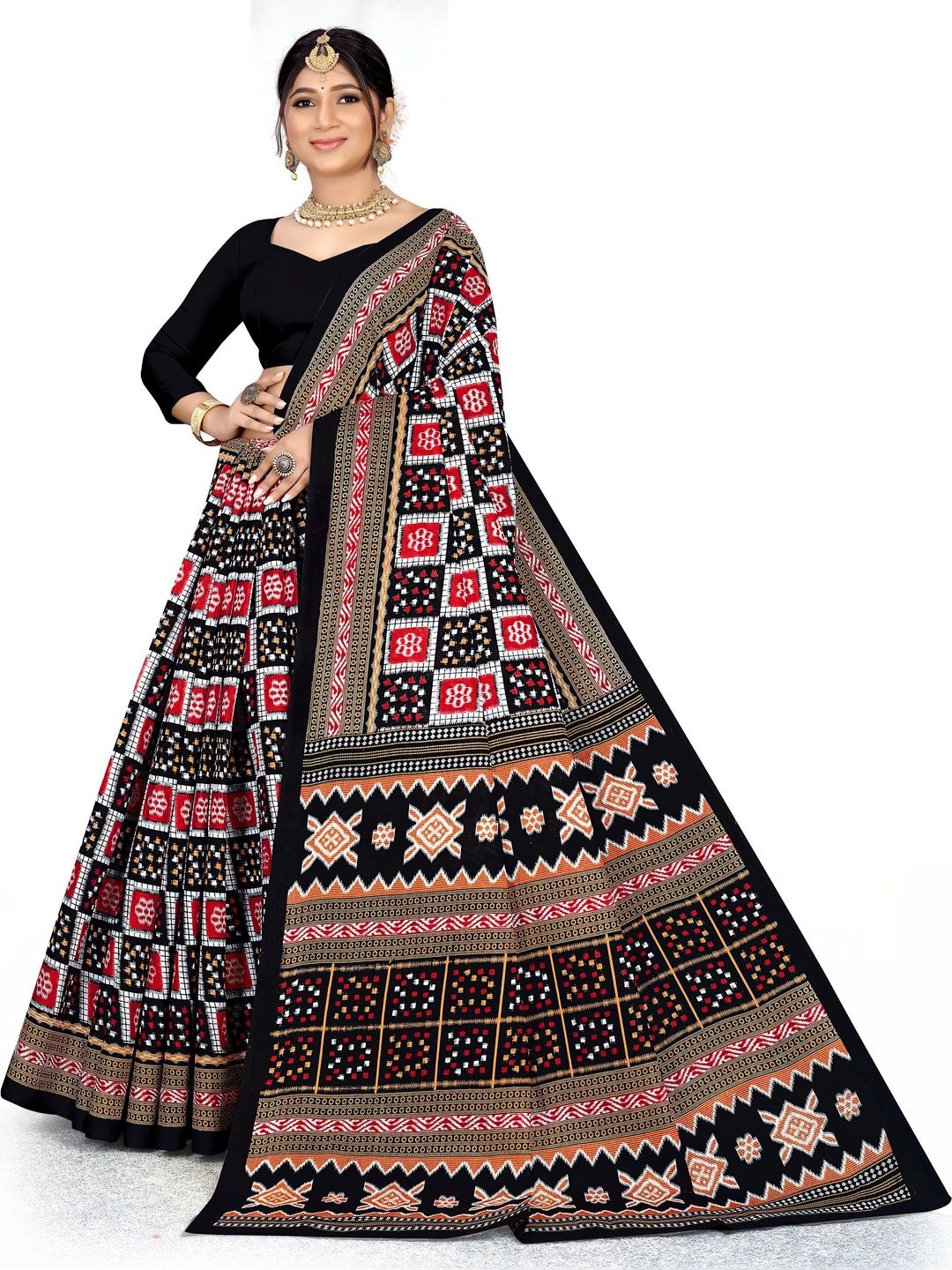 Ethnic Cotton Bandhani Saree Women