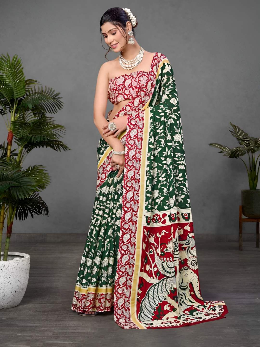 Everyday Pure Cotton Kalamkari Saree