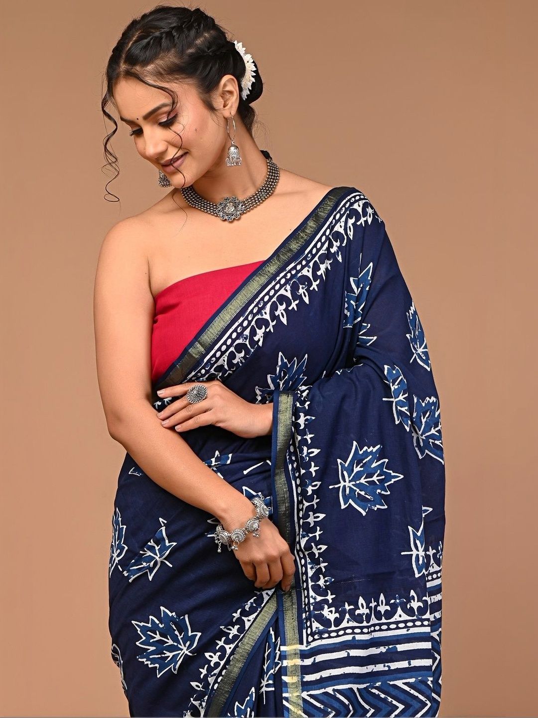 Floral Handloom Cotton Ikat Sarees Online