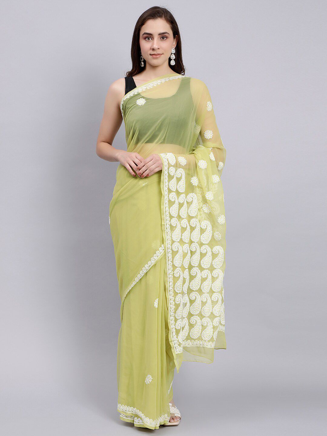 Georgette Ethnic Chikankari Saree