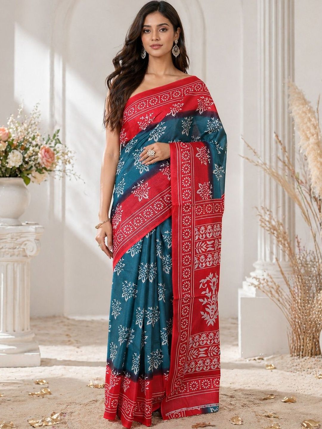 Jay Radhika Pure Cotton Bandhani Saree Women
