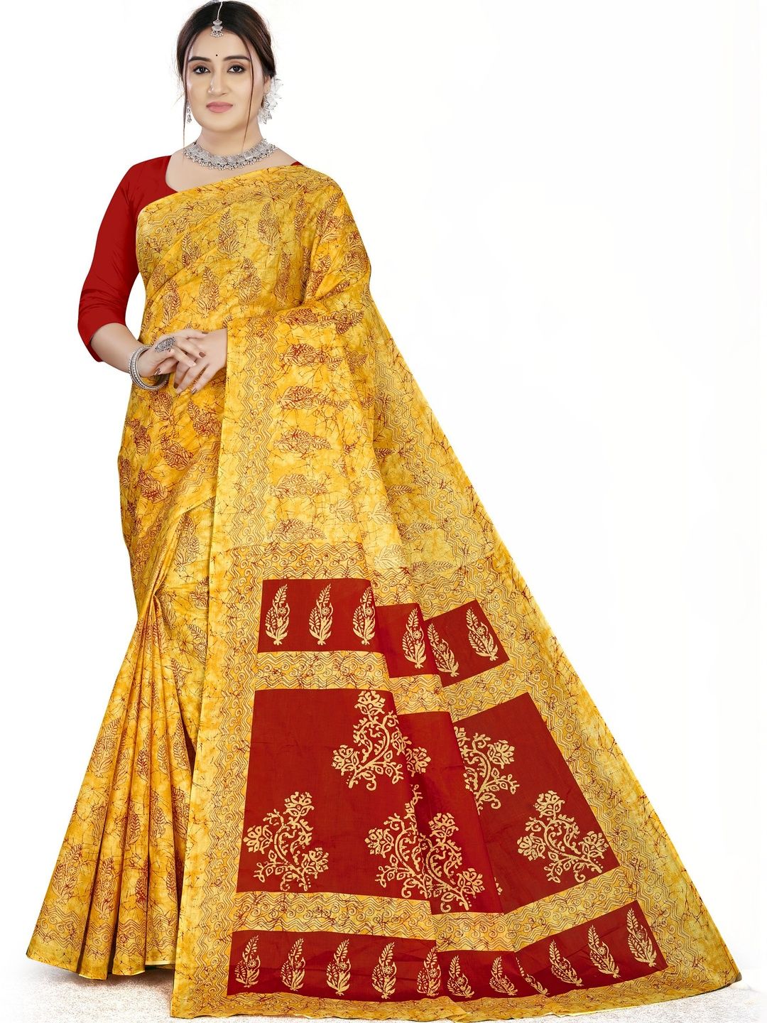 Karishma Pure Cotton Bandhani Saree Women