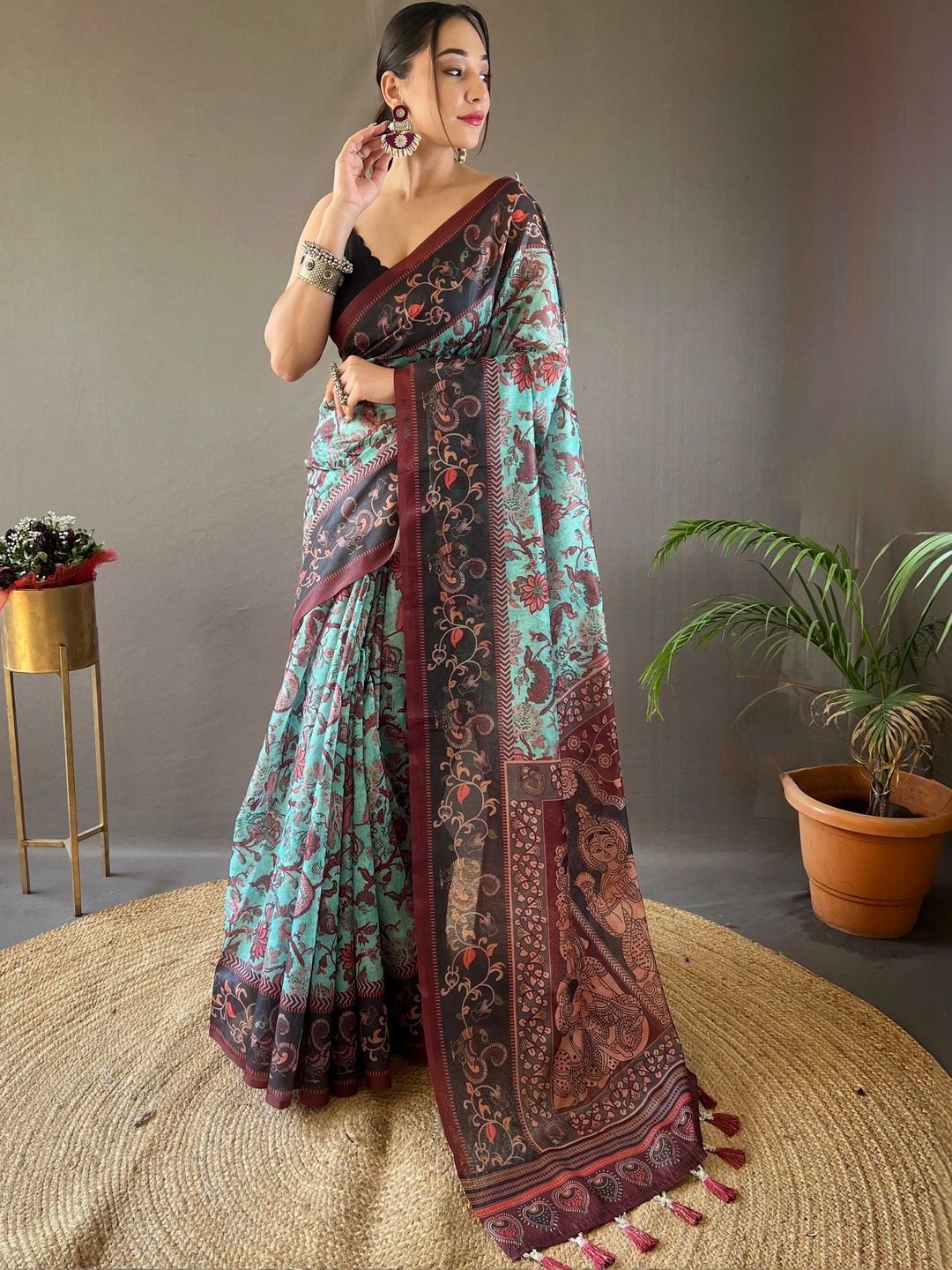 Moda Rapido Designer Kalamkari Saree