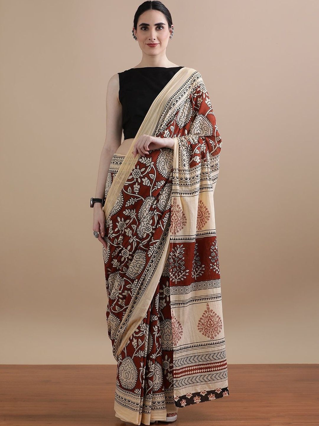 Moda Rapido Handloom Pure Cotton Ikat Sarees