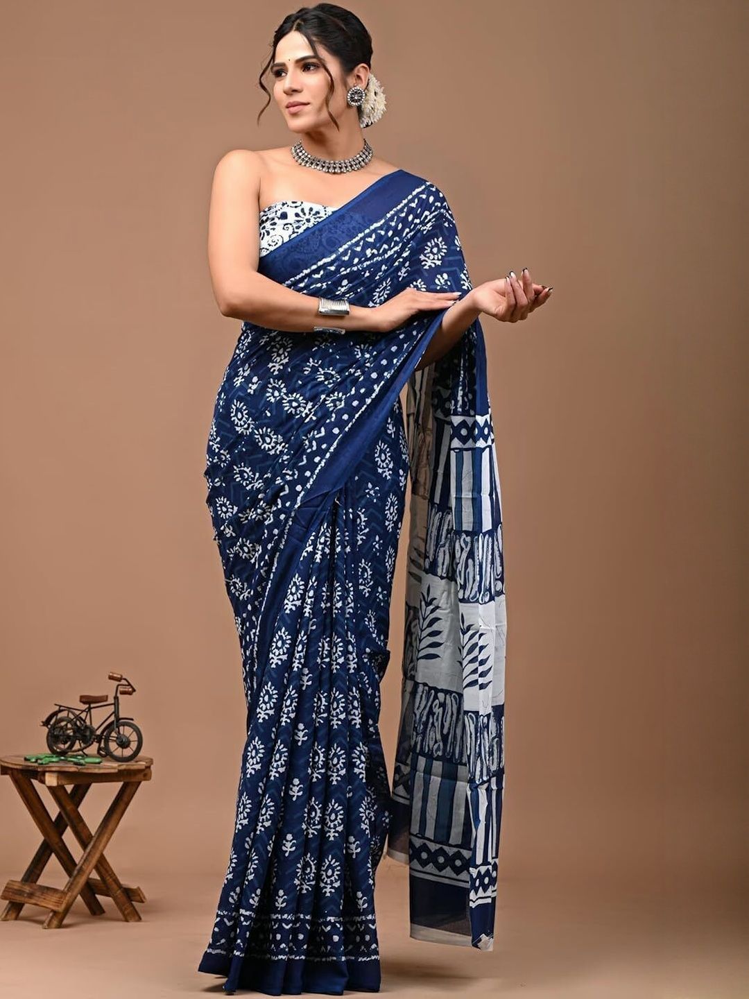 Pure Cotton Ikat Sarees with Blouse
