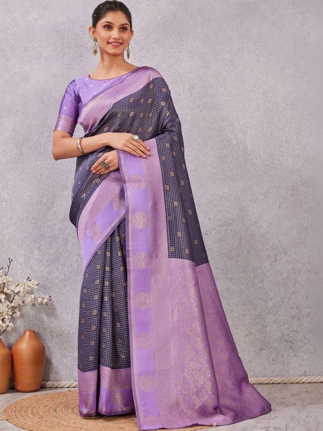 Pure Cotton Zari Woven Ikat Sarees