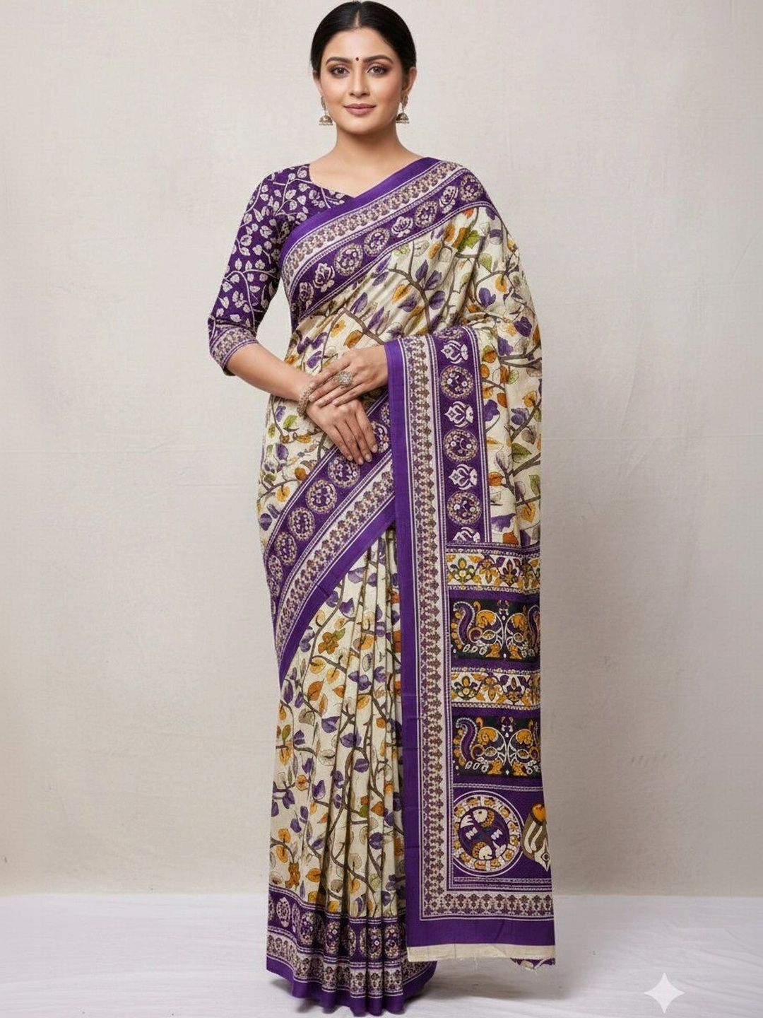 PYB Pure Cotton Block Print Saree
