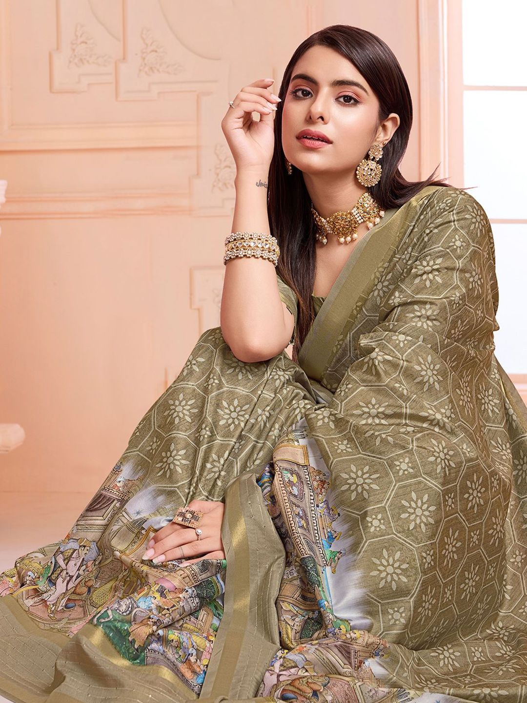 Rekha Maniyar Ready To Wear Kalamkari Saree