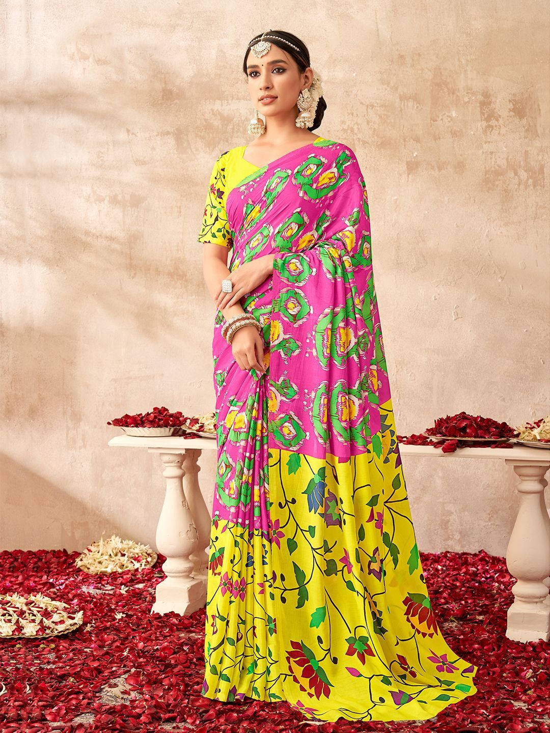 Sarha Designer Floral Georgette Casual Saree