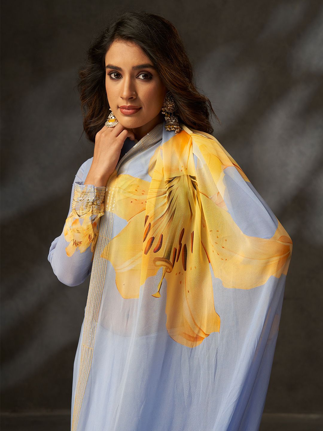 SARHA Floral Pure Georgette Casual Saree For Women