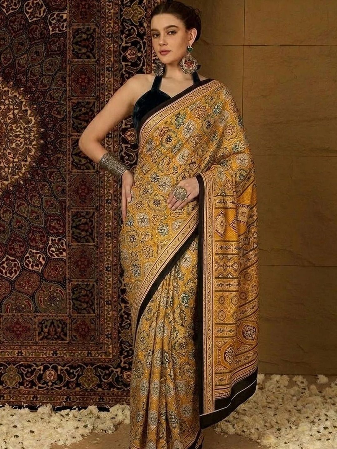 SHIRODHARI Designer Kalamkari Saree