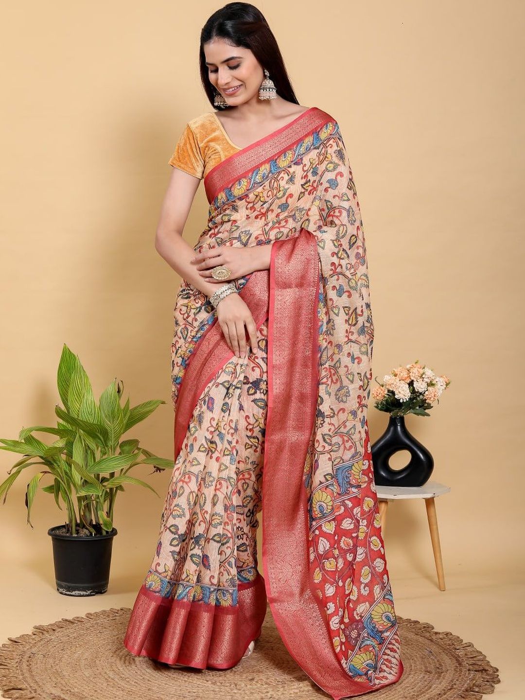 Shri Salasar Silk Mills Linen Blend Saree