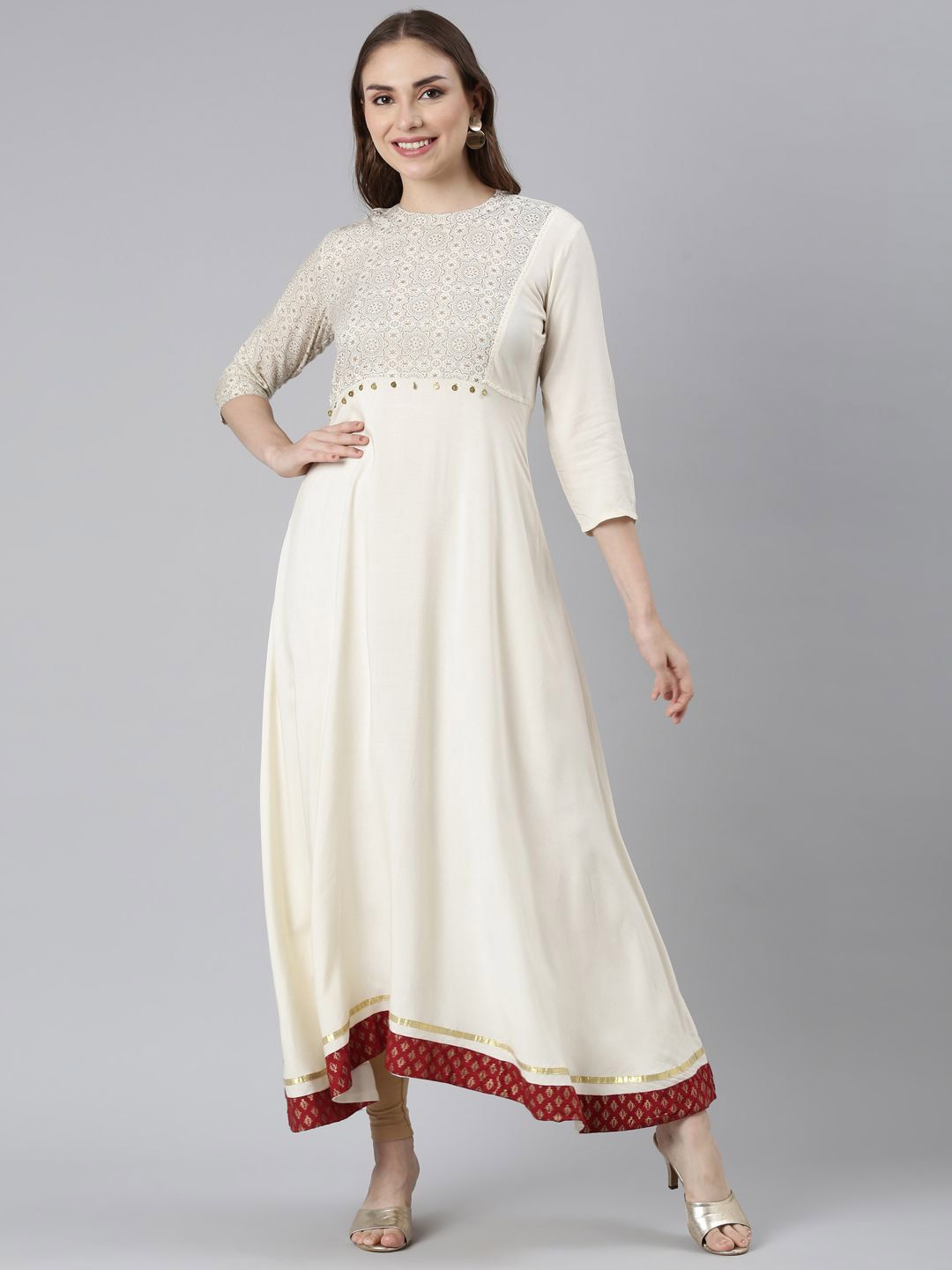 Souchii Printed Empire Ethnic Dress