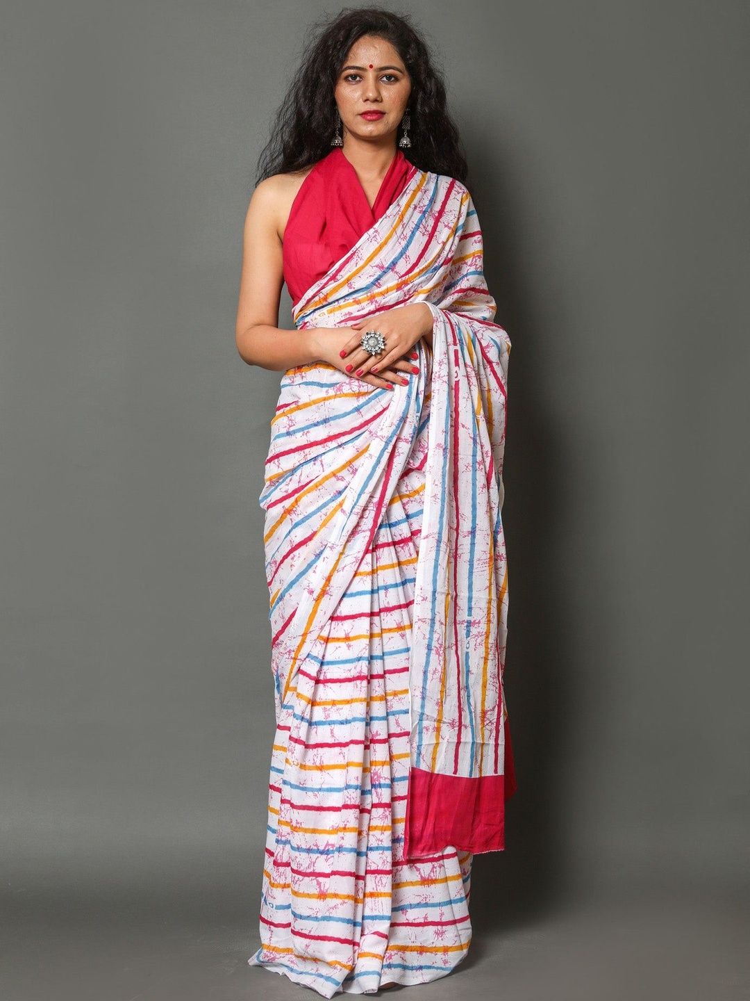 Tie and Dye Handloom Cotton Ikat Sarees