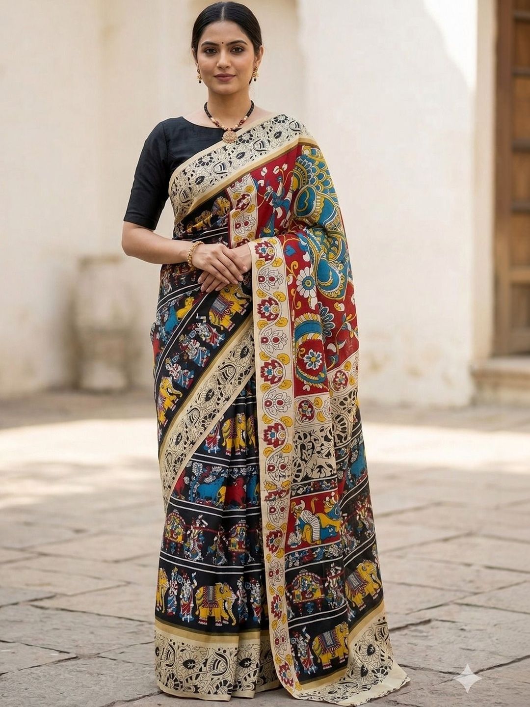 Vimalnath Synthetics Art Silk Chanderi Saree