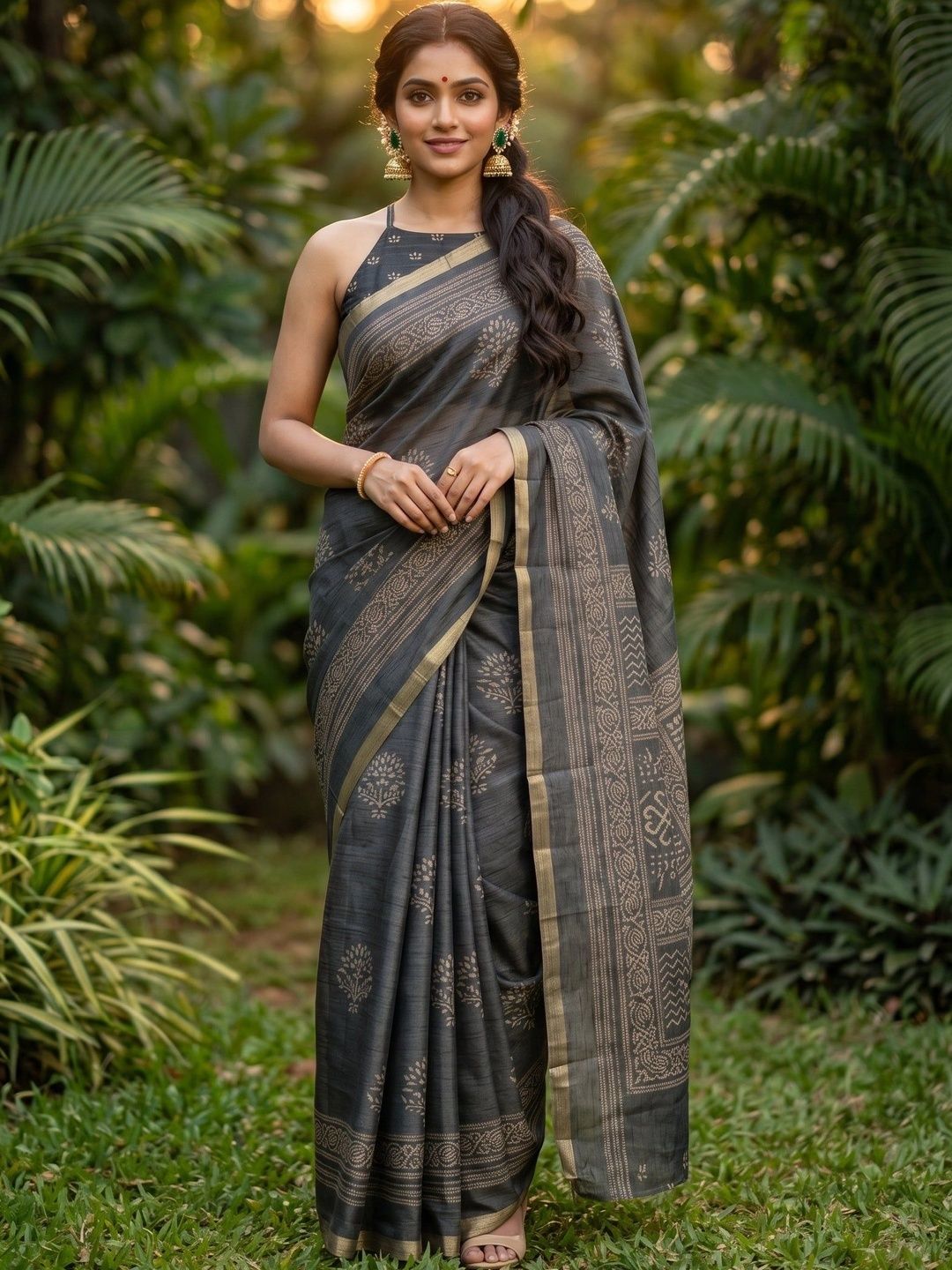 Woven Design Zari Art Silk Ikat Sarees