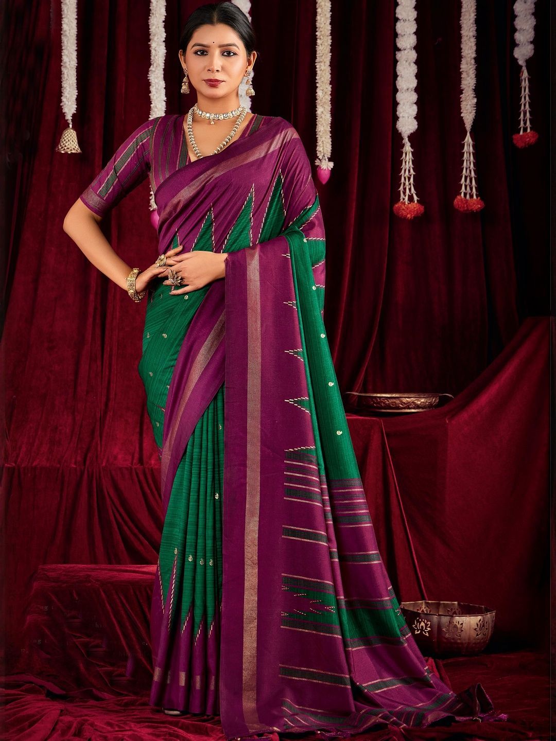 Zari Woven Handloom Fashion Saree
